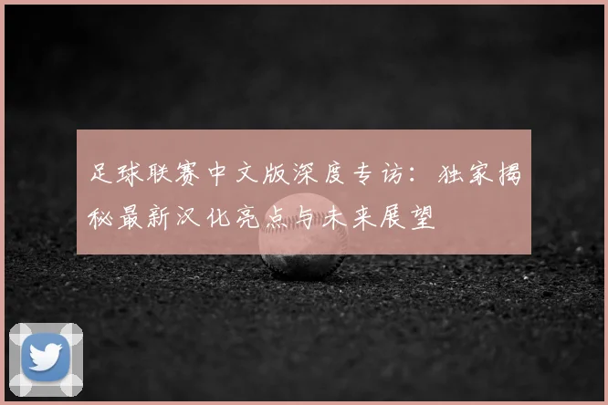 足球联赛中文版深度专访：独家揭秘最新汉化亮点与未来展望